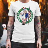 Boston Celtics Happy Fourth Uncle Sam Circle Logo T-Shirt