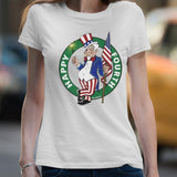 Boston Celtics Happy Fourth Uncle Sam Circle Logo T-Shirt