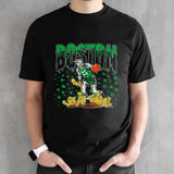 Boston Celtics Skeleton Basketball Wicked Weaves T-shirts