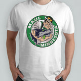 Boston Celtics maul Minesota Timberwolves logo shirt