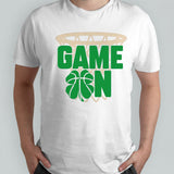 Boston Celtics net game on shirt