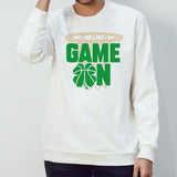 Boston Celtics net game on shirt
