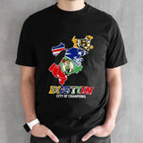 Boston Map Sports Teams Logo Boston City Of Champions Shirt