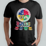 Boston Sports Teams City Of Champions Patriots, Red Sox, Celtics And Bruins Shirt