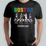 Boston Sports Teams Legends Players Abbey Road Signatures Shirt