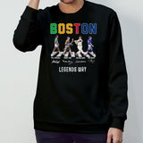 Boston Sports Teams Legends Players Abbey Road Signatures Shirt