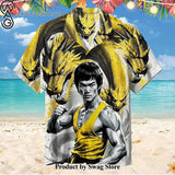 Bruce Lee Animal Motif Hawaiian Shirt