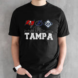 Buccaneers x Rays x Lightning Tampa City Skyline 2024 Shirts