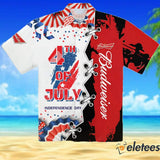 Budweiser 4th Of July Hawaiian Shirt