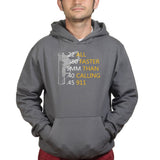Bullets Faster Than 911 Mens Hoodie