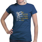 Bullets Faster Than 911 Ladies T-shirt Style001