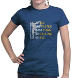 Bullets Faster Than 911 Ladies T-shirt