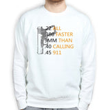 Bullets Faster Than 911 Mens Sweatshirt Style001