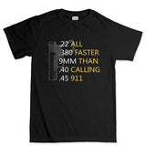 Bullets Faster Than 911 Mens T-shirt