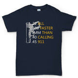 Bullets Faster Than 911 Mens T-shirt Style001