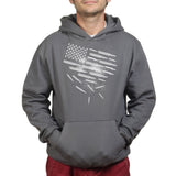 Unisex Bullets and Grenades Flag Hoodie Style001