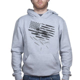 Unisex Bullets and Grenades Flag Hoodie Style001