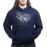 Unisex Bullets and Grenades Flag Hoodie Style001