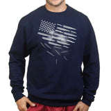 Unisex Bullets and Grenades Flag Sweatshirt