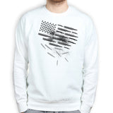 Unisex Bullets and Grenades Flag Sweatshirt