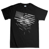 Men's Bullets and Grenades Flag T-shirt Style001