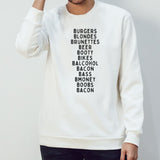 Burgers Blondes Brunettes Beer Booty Bikes Balcohol Bacon Bass Bmoney T-shirts