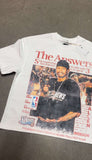 Allen Iverson Newspaper Flyer Boxy Vintage Shirt