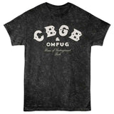 CBGB - Logo - American Classics - Front Print Mineral Wash Adult Short Sleeve Mineral Wash T-Shirt