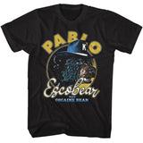 Cocaine Bear - Pablo Escobear - American Classics - Solid Black Adult Short Sleeve T-Shirt