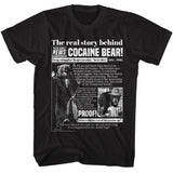 Cocaine Bear - Real Story - American Classics - Solid Black Adult Short Sleeve T-Shirt
