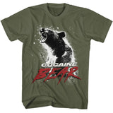 Cocaine Bear - Movie Poster Light - American Classics - Solid Green Adult Short Sleeve T-Shirt