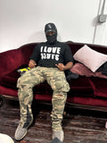 I Love Sluts Cropped Crewneck Shirt