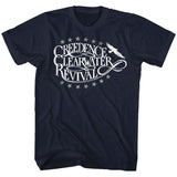 Creedence Clearwater Revival - Eagle - American Classics - Blue Front Print Adult Short Sleeve Solid T-Shirt