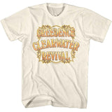 Creedence Clearwater Revival - Copper Logo - American Classics - Off-White Front Print Adult Short Sleeve Solid T-Shirt