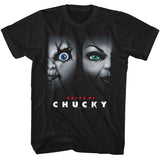 Chucky - Bride Of Poster - American Classics - Solid Black Adult Short Sleeve T-Shirt