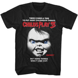 Chucky - Childs Play 3 Poster - Officially Licensed American Classics - Front Print Solid Adult Short Sleeve T-Shirt