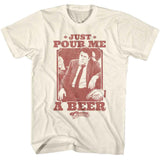Cheers - Pour Me A Beer - American Classics - Solid Off-White Adult Short Sleeve T-Shirt