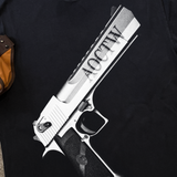 'CHROME BARREL' HEAVYWEIGHT BLACK T-SHIRT