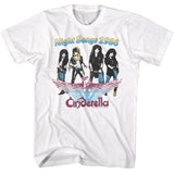 Cinderella - Night Songs 1986 - American Classics - Solid White Adult Short Sleeve T-Shirt