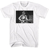 Eric Clapton - Black & White Guitar - American Classics - Solid White Adult Short Sleeve T-Shirt