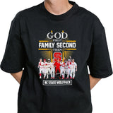 CWS 2024 God First Family Second Then NC State Wolfpack Baseball Signatures Shirt