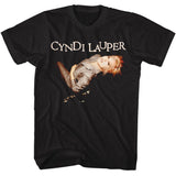 Cyndi Lauper - Suit Photo - American Classics - Solid Black Adult Short Sleeve T-Shirt