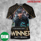Calder Memorial Trophy Winner Matty Beniers NHL Awards 2023 3D T-Shirts
