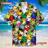 Cartoon Parrot Luxury Hawaiian Shirt