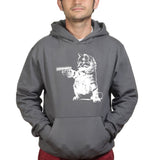 Unisex Kitty Cat Gun Hoodie