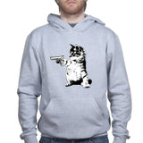 Unisex Kitty Cat Gun Hoodie Style001