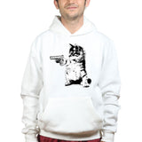 Unisex Kitty Cat Gun Hoodie