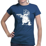Ladies Kitty Cat Gun T-shirt Style001