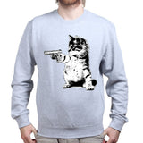 Unisex Kitty Cat Gun Sweatshirt Style001