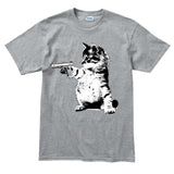 Men's Kitty Cat Gun T-shirt Style001